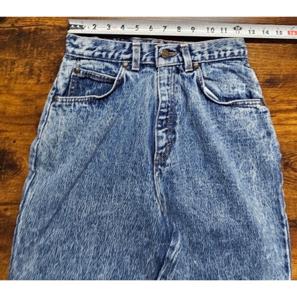 Vintage 80s Levi's 544 Light Acid Wash Denim Jeans Junior Women's Size 8x31 - Picture 4 of 9